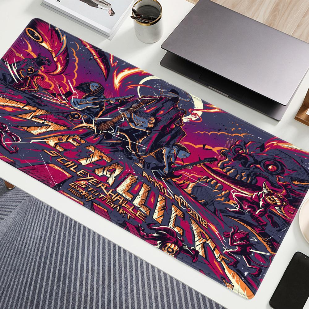 Esports Gaming Mouse Pad - Band M-Metallicaes Muismat 90x40CM Antislip Gaming