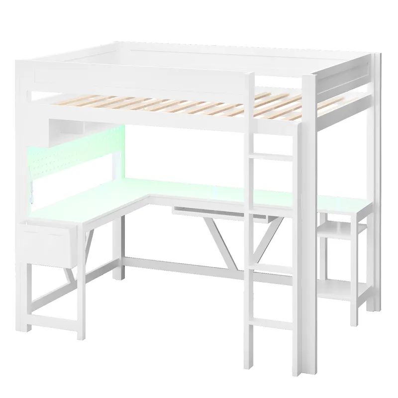 Wit gaming-hoogslaperbed met b - Esports Gaming Bed recensie en prijs