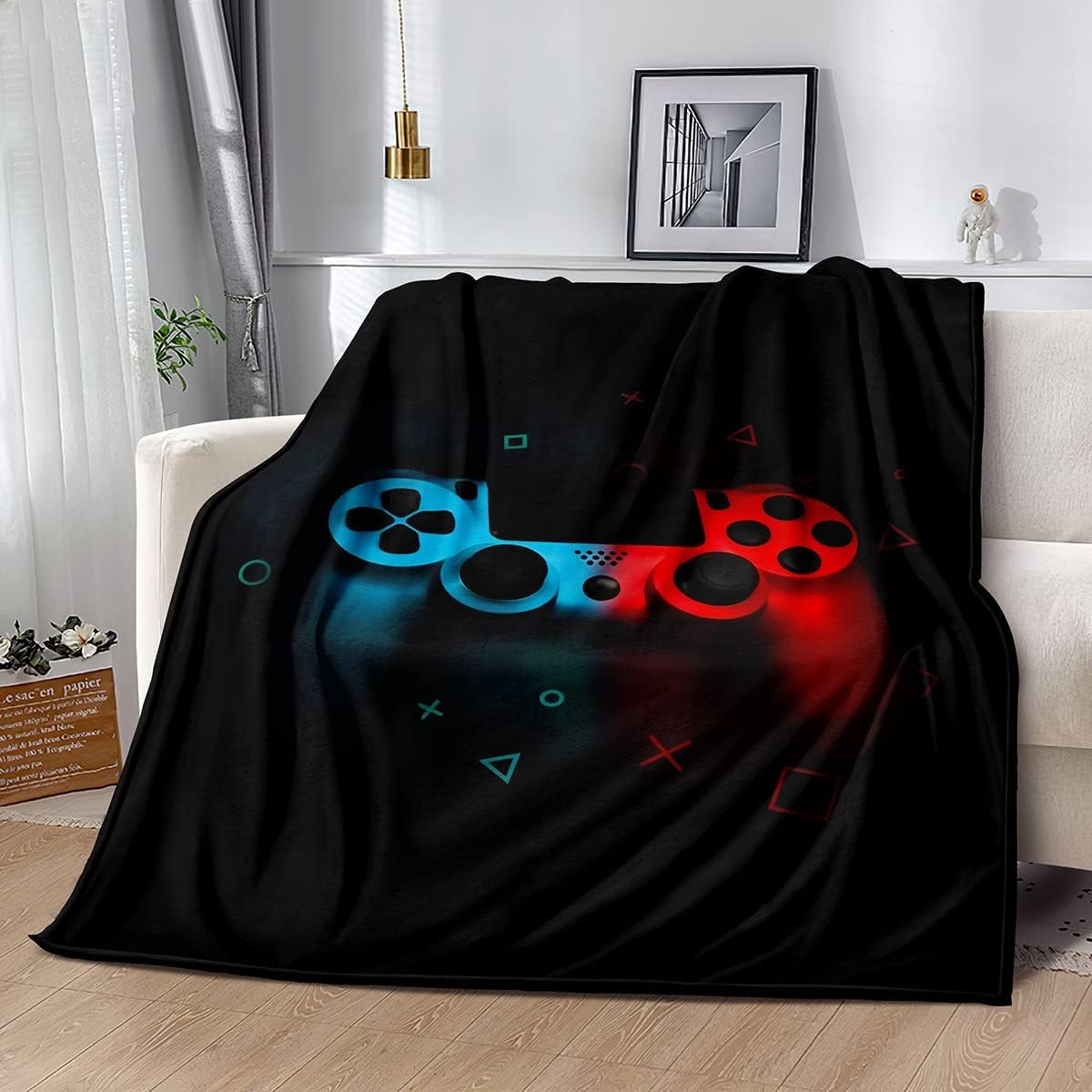Fleece deken met gamingpatroon - Esports Gaming Bed recensie en prijs